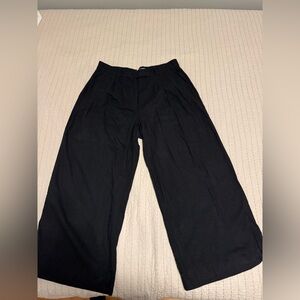 Abercrombie & Fitch Wide-Leg Black Dress Trouser